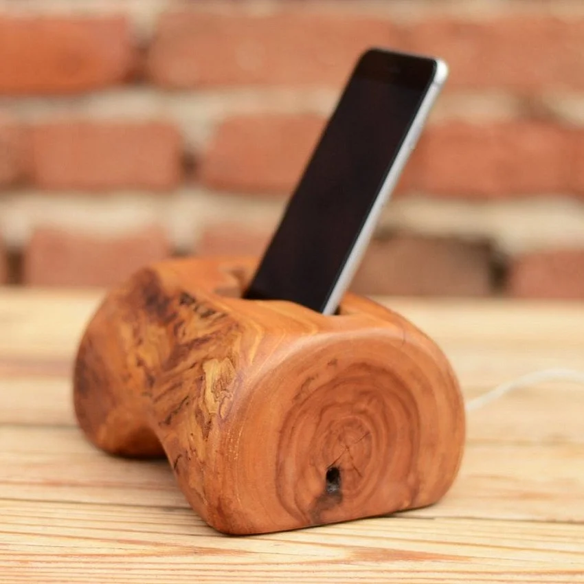 Kişiye Özel - Ahşap Özel Charging  Tasarım Cep Telefonu Standı