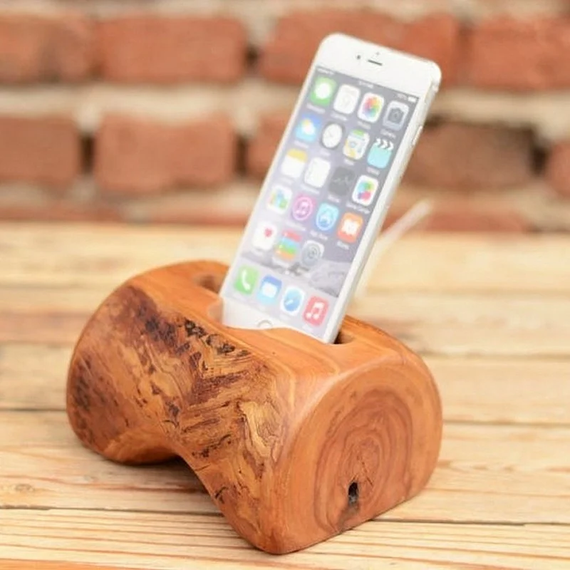 Kişiye Özel - Ahşap Özel Charging  Tasarım Cep Telefonu Standı