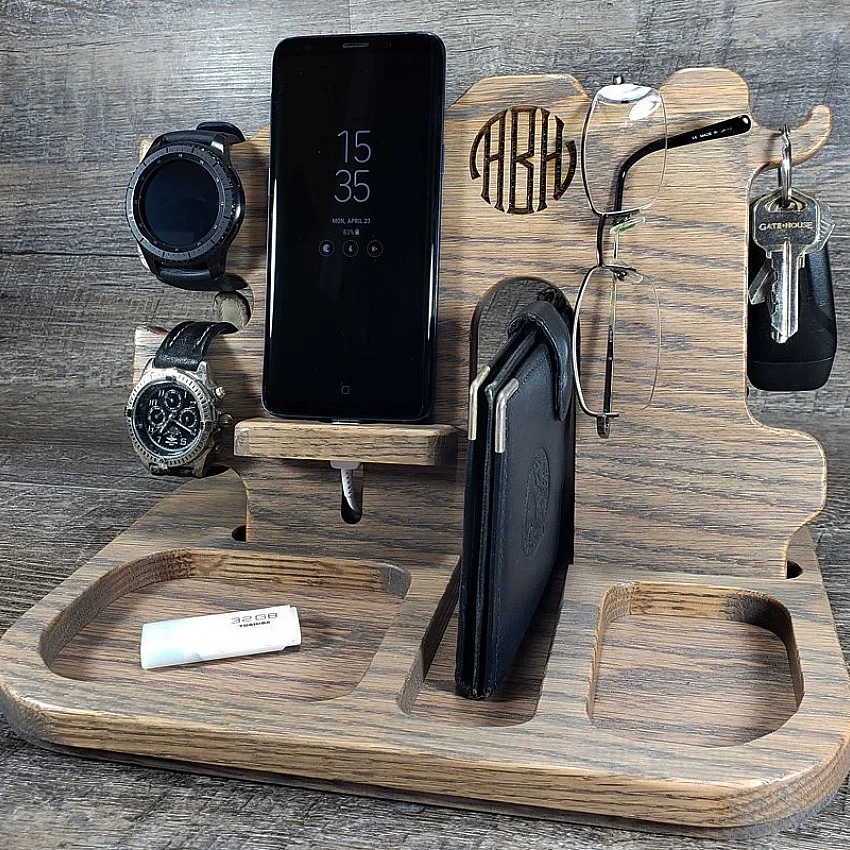 Kişiye Özel - Ahşap Aksesuar ve Cep Telefonu Standı Smoont Seri