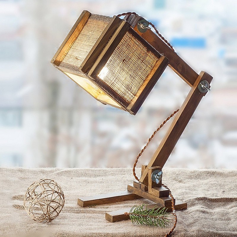 Kişiye Özel - Ahşap Masaüstü Lamba Sturdy Özel Tasarım