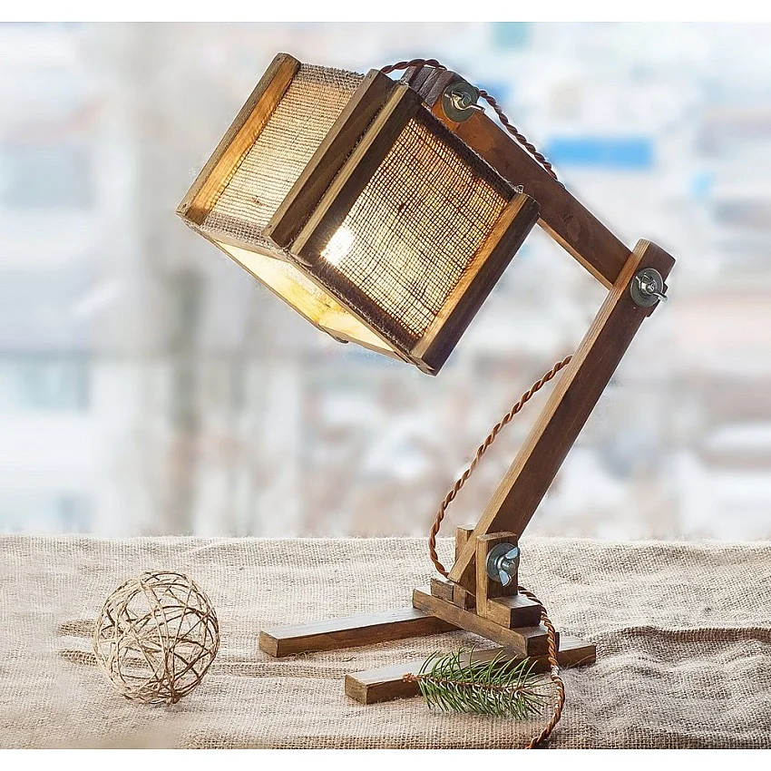 Kişiye Özel - Ahşap Masaüstü Lamba Sturdy Özel Tasarım 