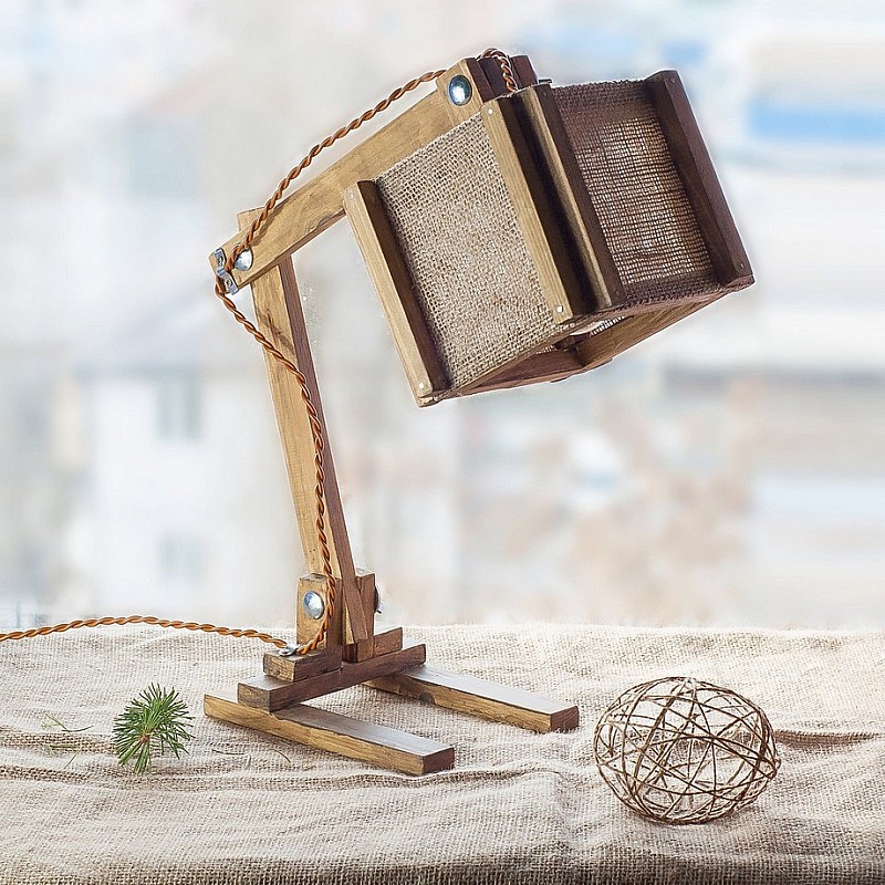 Kişiye Özel - Ahşap Masaüstü Lamba Sturdy Özel Tasarım