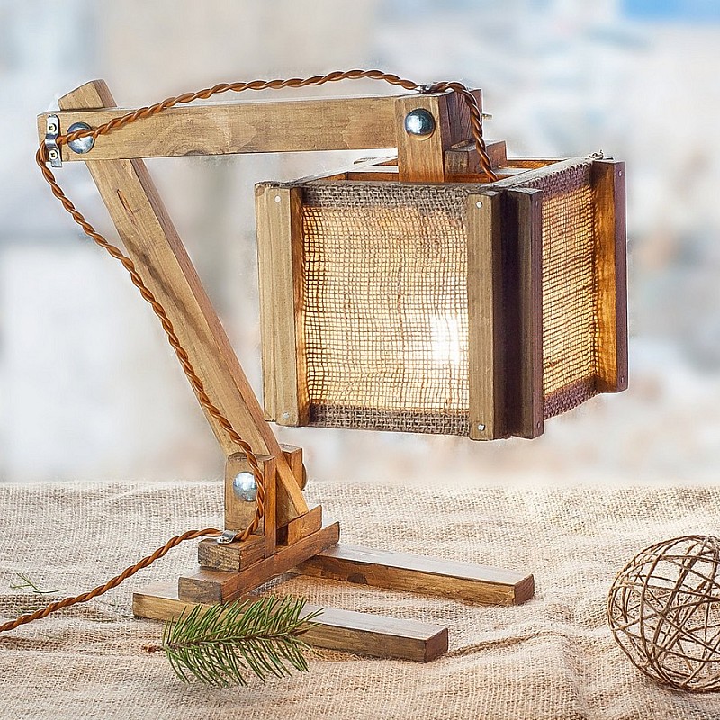 Kişiye Özel - Ahşap Masaüstü Lamba Sturdy Özel Tasarım