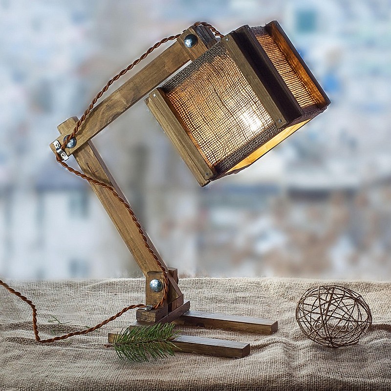 Kişiye Özel - Ahşap Masaüstü Lamba Sturdy Özel Tasarım