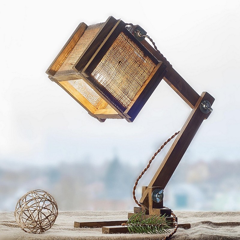 Kişiye Özel - Ahşap Masaüstü Lamba Sturdy Özel Tasarım