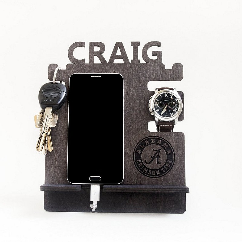 Kişiye Özel - Ahşap Üst Bölüm İsim İşlemeli Aksesuar Standı