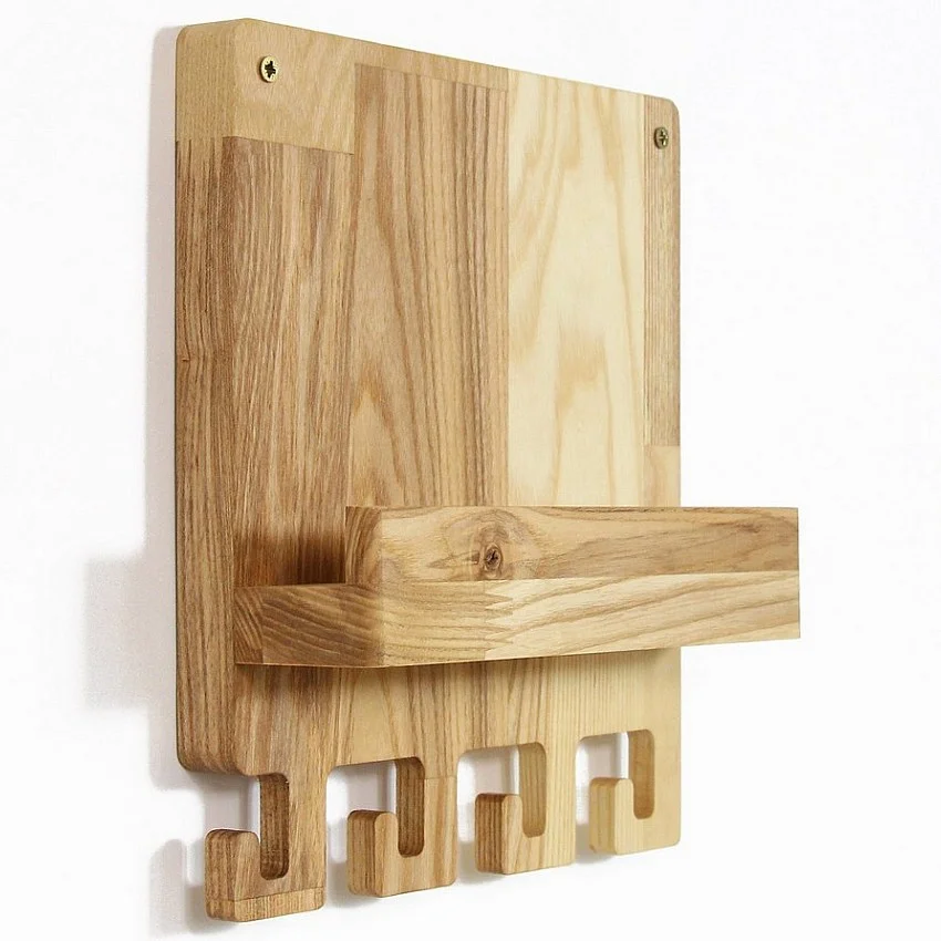 Kişiye Özel - Ahşap Kapı Yanı Anahtarlık Hook Tasarım