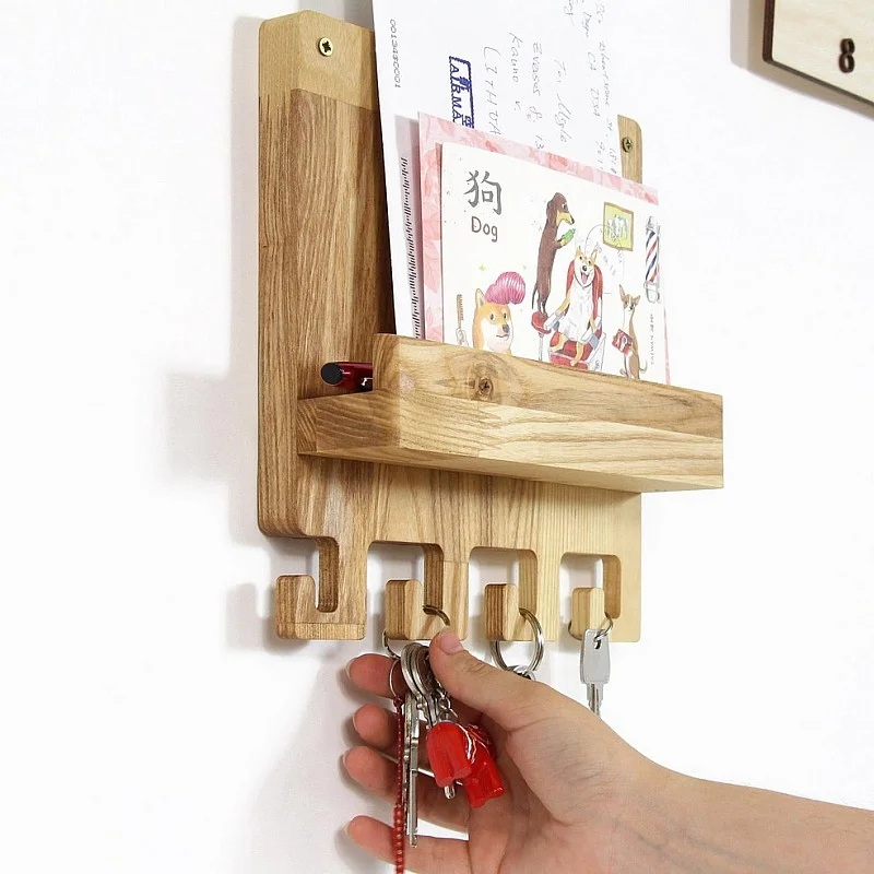 Kişiye Özel - Ahşap Kapı Yanı Anahtarlık Hook Tasarım