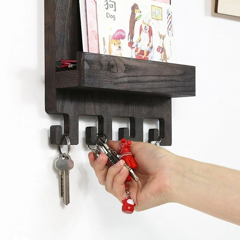 Kişiye Özel - Ahşap Kapı Yanı Anahtarlık Hook Tasarım