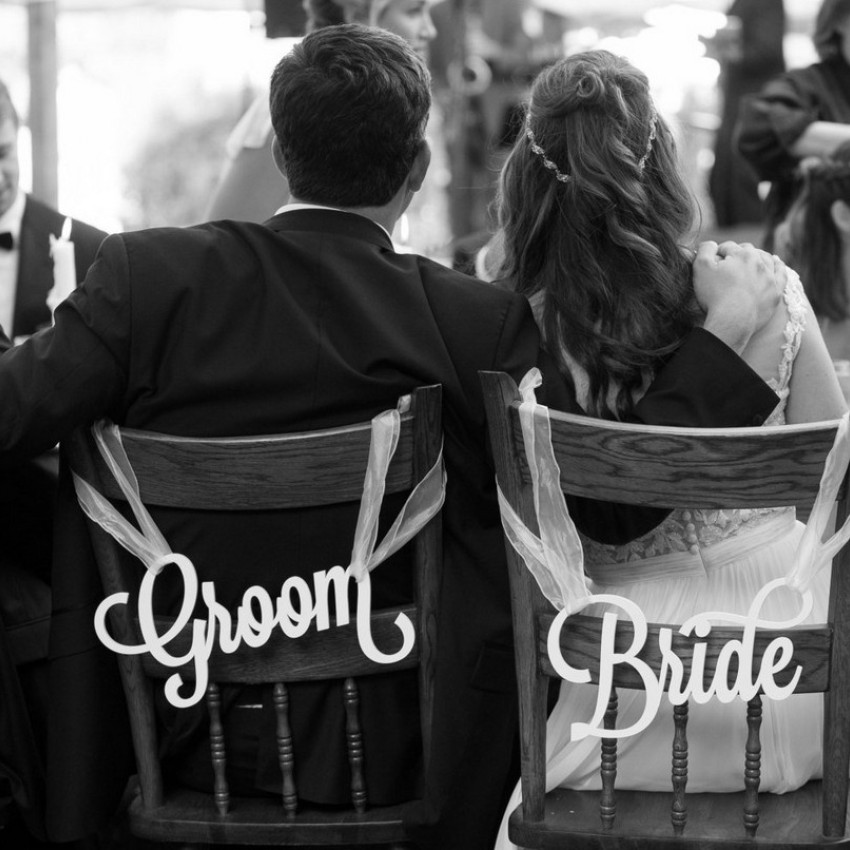 Kişiye Özel - Ahşap Özel Gün Sandalye Arkası İsimlik Düğün Nişan Nikah Doğum Günü