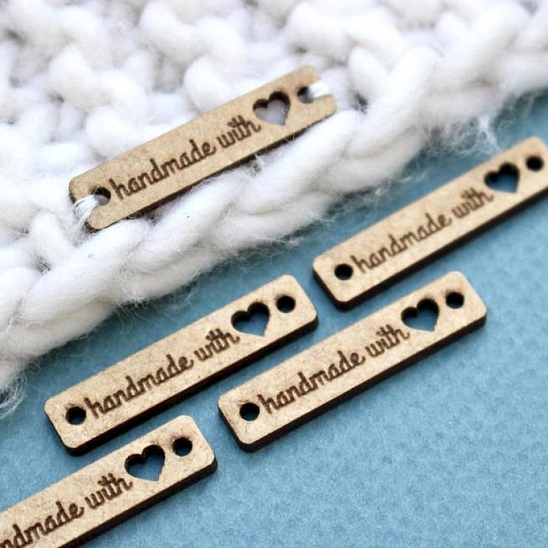 Kişiye Özel - Ahşap Dikdörtgen Etiket