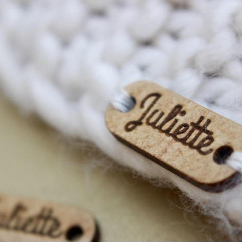 Kişiye Özel - Ahşap Elips Etiket