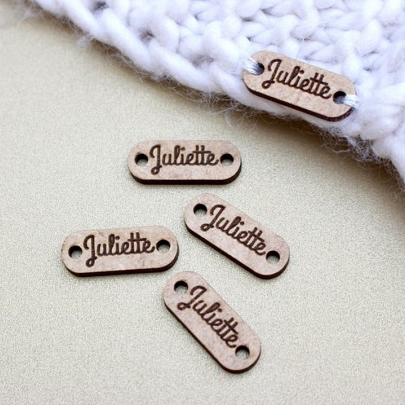 Kişiye Özel - Ahşap Elips Etiket