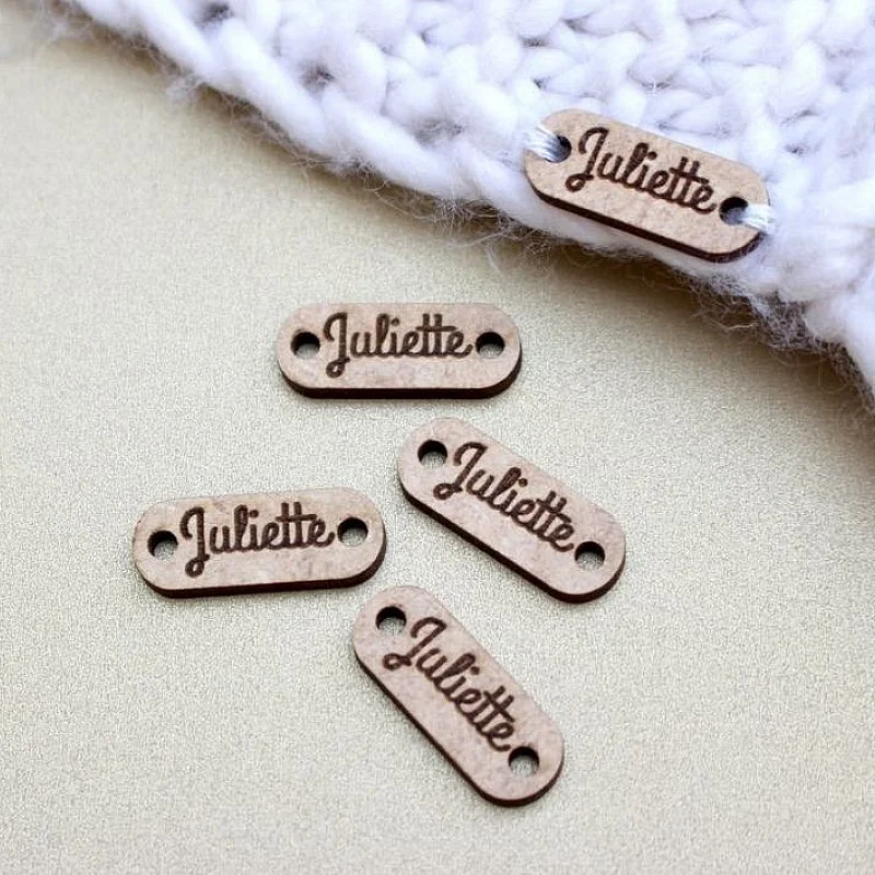 Kişiye Özel - Ahşap Elips Etiket