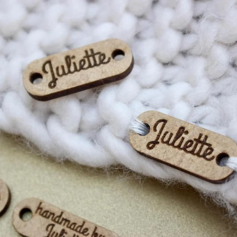 Kişiye Özel - Ahşap Elips Etiket