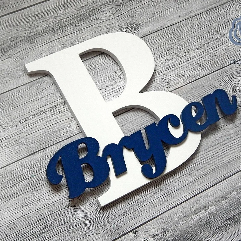 Kişiye Özel - Ahşap Tek Harf Üzerine İsimlik