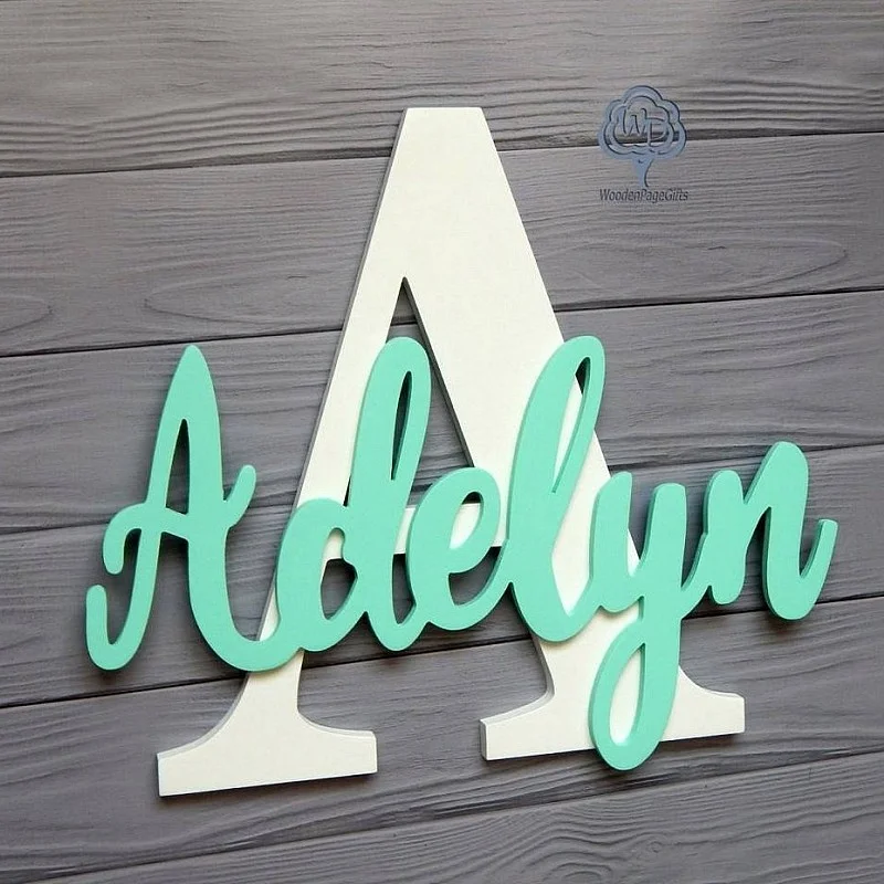 Kişiye Özel - Ahşap Tek Harf Üzerine İsimlik