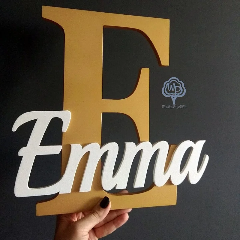 Kişiye Özel - Ahşap Tek Harf Üzerine İsimlik
