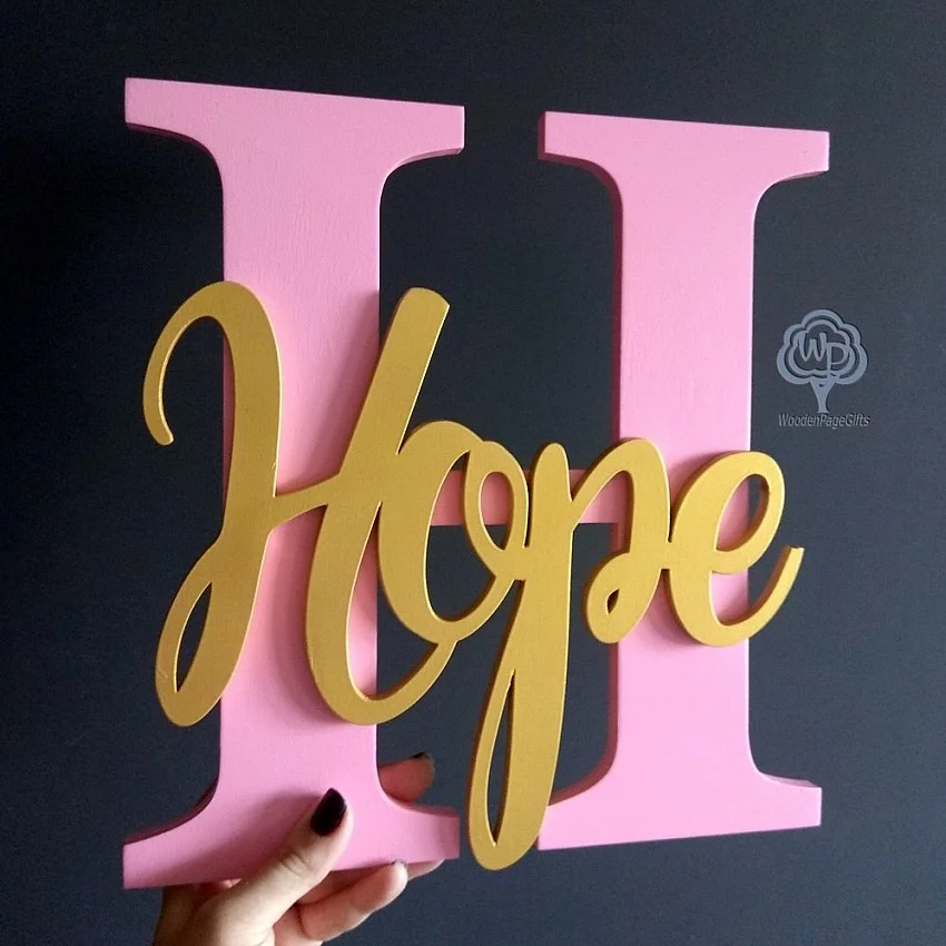 Kişiye Özel - Ahşap Tek Harf Üzerine İsimlik