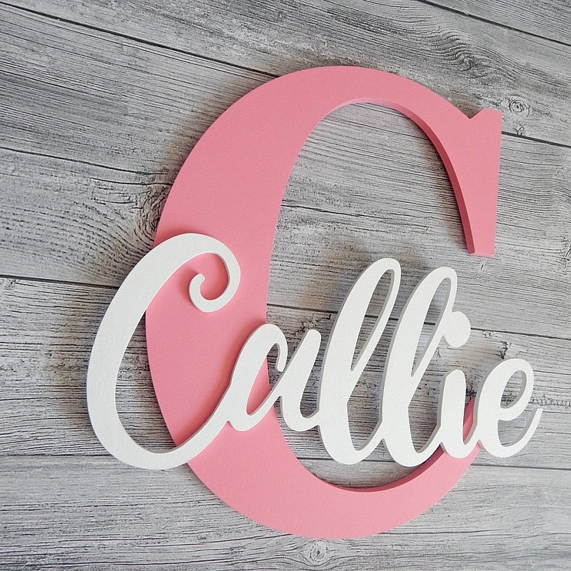 Kişiye Özel - Ahşap Tek Harf Üzerine İsimlik