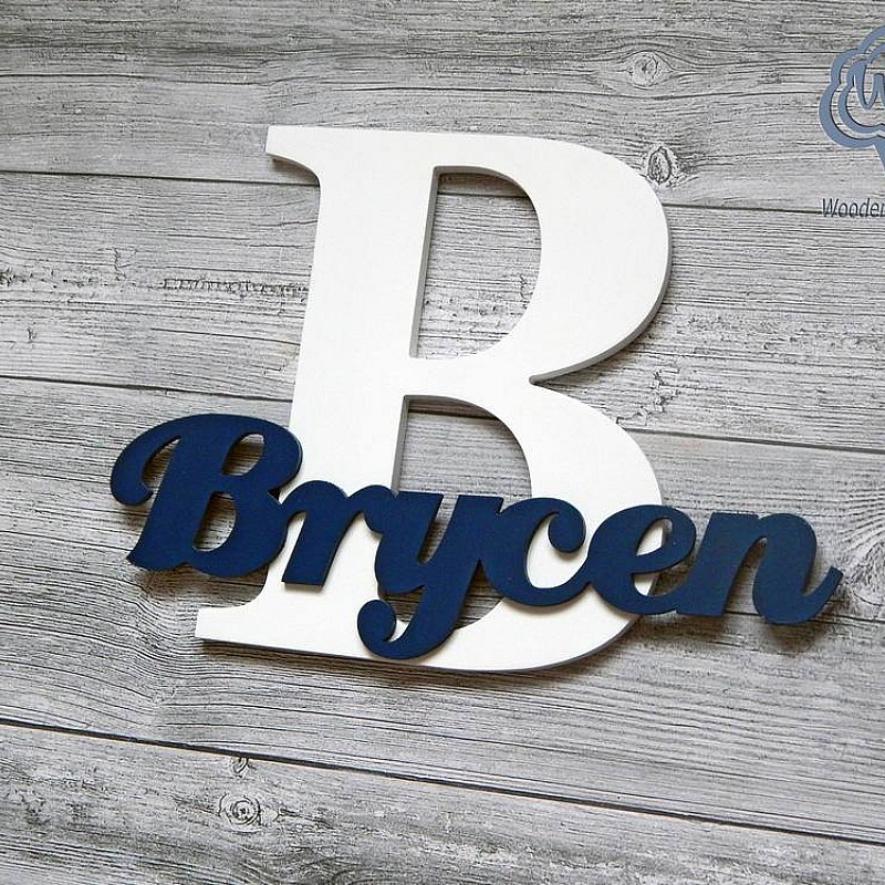 Kişiye Özel - Ahşap Tek Harf Üzerine İsimlik