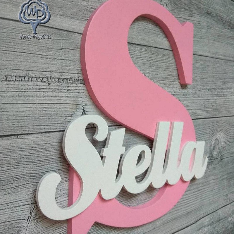 Kişiye Özel - Ahşap Tek Harf Üzerine İsimlik