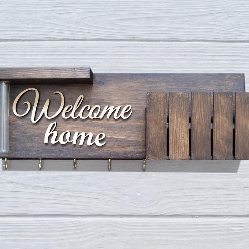 Kişiye Özel - Ahşap Cepli Kapı Anahtarlığı