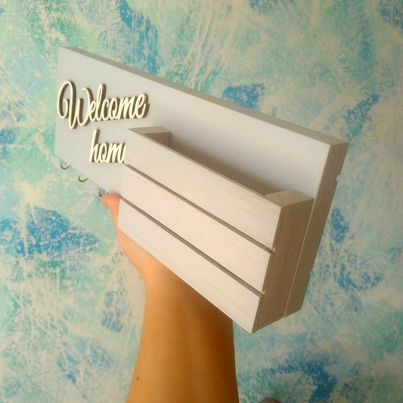 Kişiye Özel - Ahşap Cepli Kapı Anahtarlığı