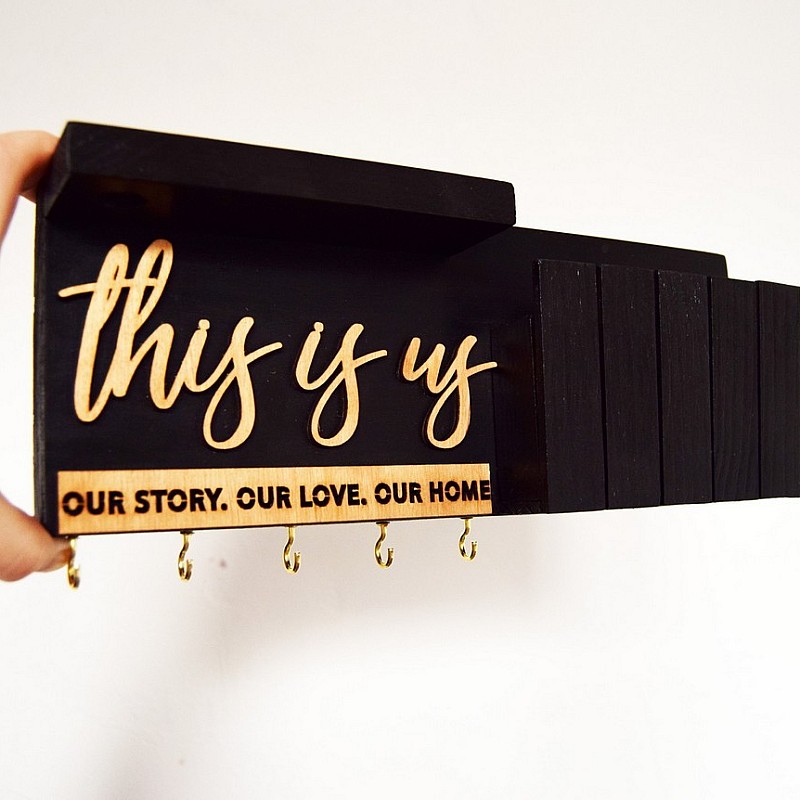 Kişiye Özel - Ahşap Cepli Kapı Anahtarlığı