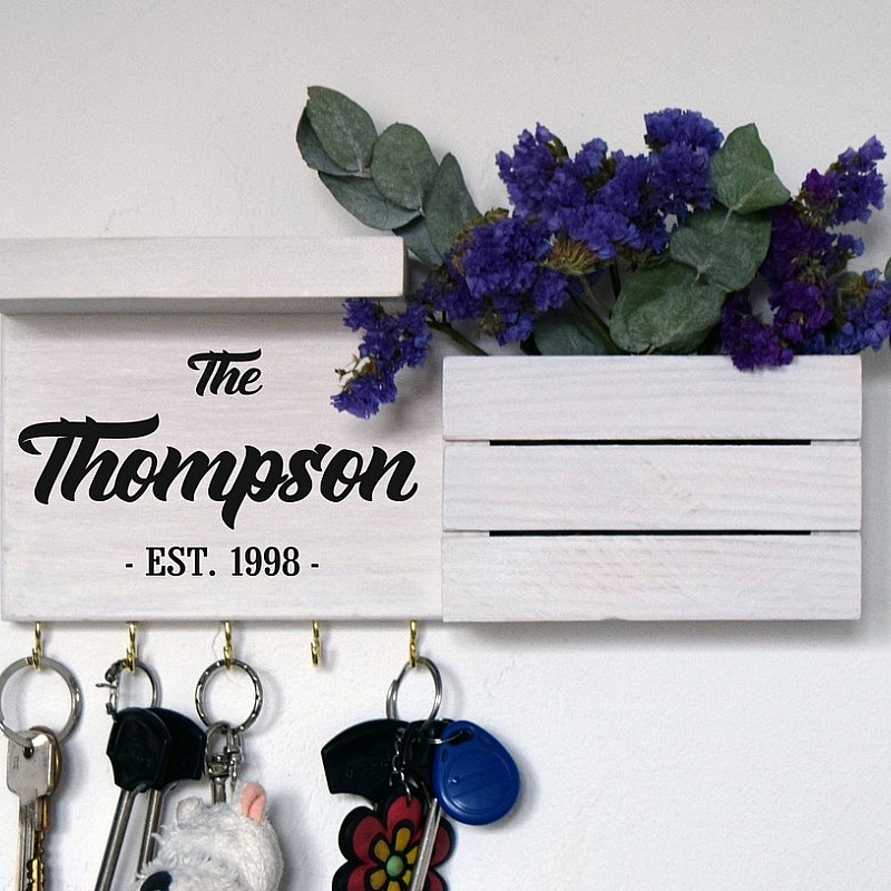 Kişiye Özel - Ahşap Cepli Kapı Anahtarlığı