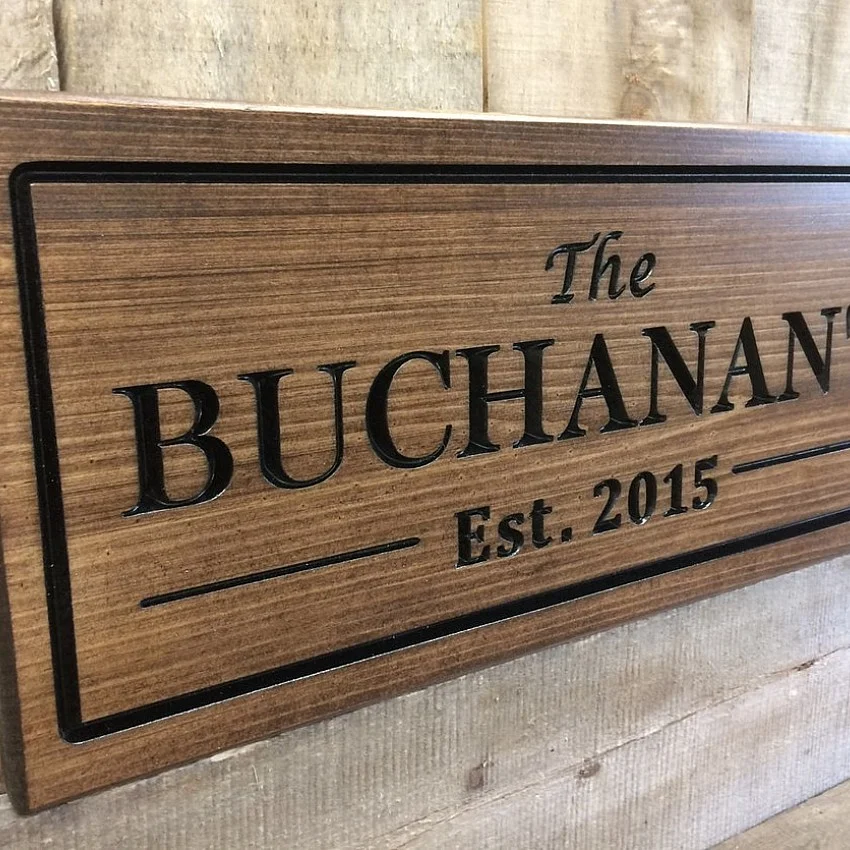 Kişiye Özel - Ahşap Kapı Tabelası Yazı Oyma Dış Yatay Kişiye Özel - Ahşap Kapı Tabelası Yazı Oyma Dış Yatay