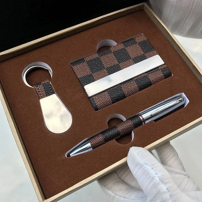 Kişiye Özel - Metal Çelik Kasa Set Kartvizitlik Kalem Anahtarlık