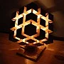 Kişiye Özel - Ahşap Tasarım Cubic Masaüstü Lamba