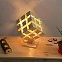 Kişiye Özel - Ahşap Tasarım Cubic Masaüstü Lamba