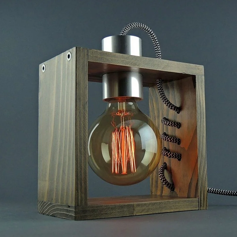 Kişiye Özel - Ahşap Tasarım Gigo Masaüstü Lamba