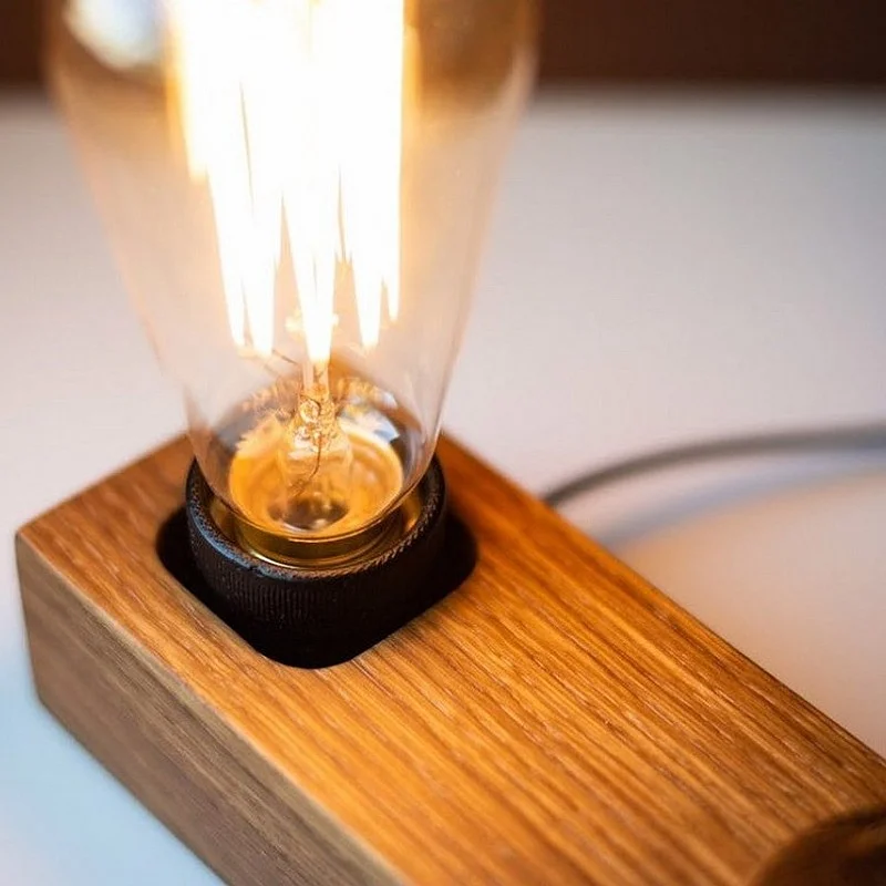 Kişiye Özel - Ahşap Tasarım Desk Masaüstü Lamba