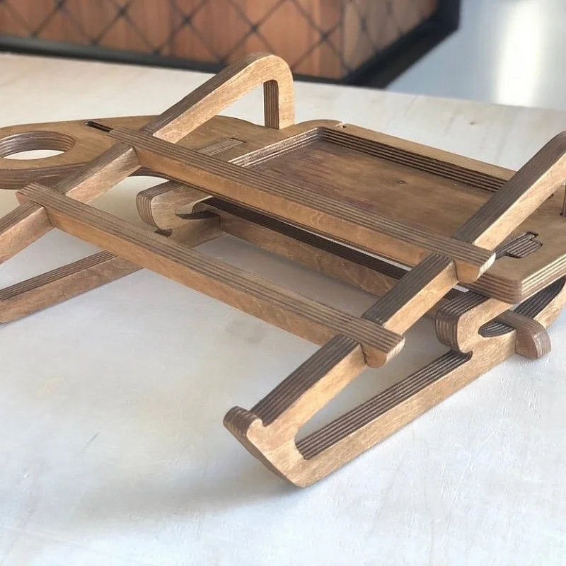 Kişiye Özel - Ahşap Full Tunçkol Design Laptop Sehpası