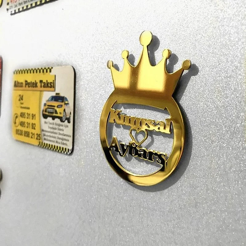Kişiye Özel - Metal Buzdolabı Magneti Kral Taç