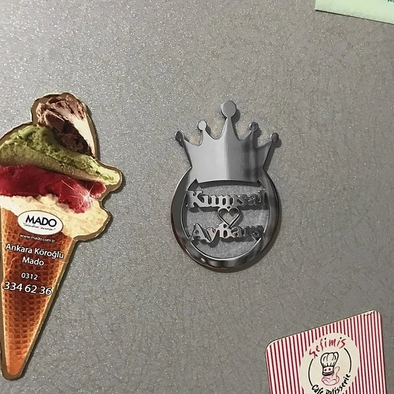 Kişiye Özel - Metal Buzdolabı Magneti Kral Taç