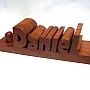 Kişiye Özel - Ahşap El İşçilikli Masa İsimliği 3D Oyma Tasarım