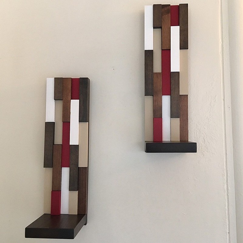 Kişiye Özel - Ahşap Duvar Rafı Part Tasarım 1 Adettir.
