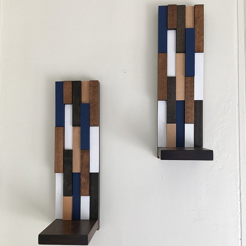 Kişiye Özel - Ahşap Duvar Rafı Part Tasarım 1 Adettir.