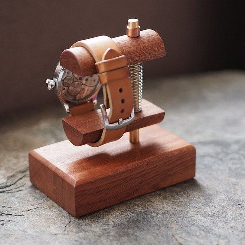 Kişiye Özel - Ahşap Tasarım Tekli Saat Standı