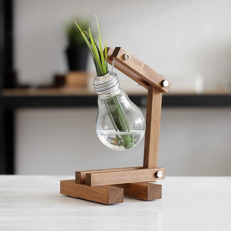 Kişiye Özel - Ahşap Ambül Saksı Bulb Tasarım