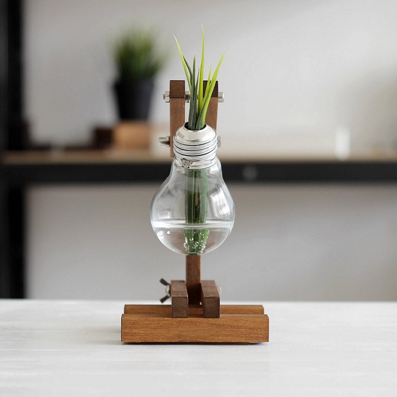 Kişiye Özel - Ahşap Ambül Saksı Bulb Tasarım