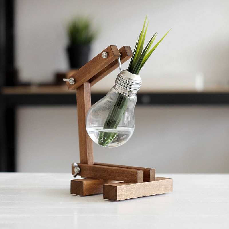 Kişiye Özel - Ahşap Ambül Saksı Bulb Tasarım