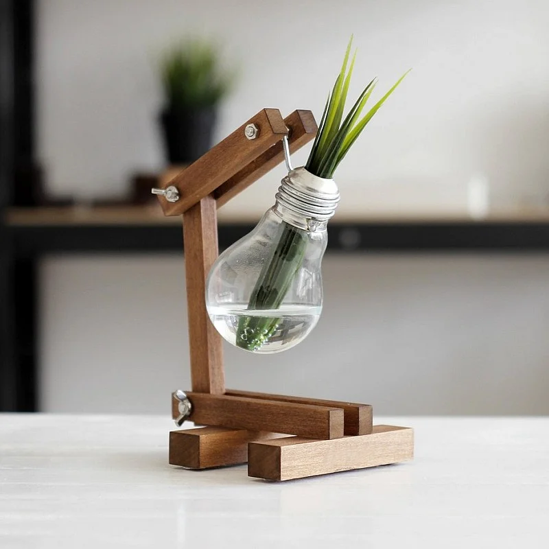Kişiye Özel - Ahşap Ambül Saksı Bulb Tasarım