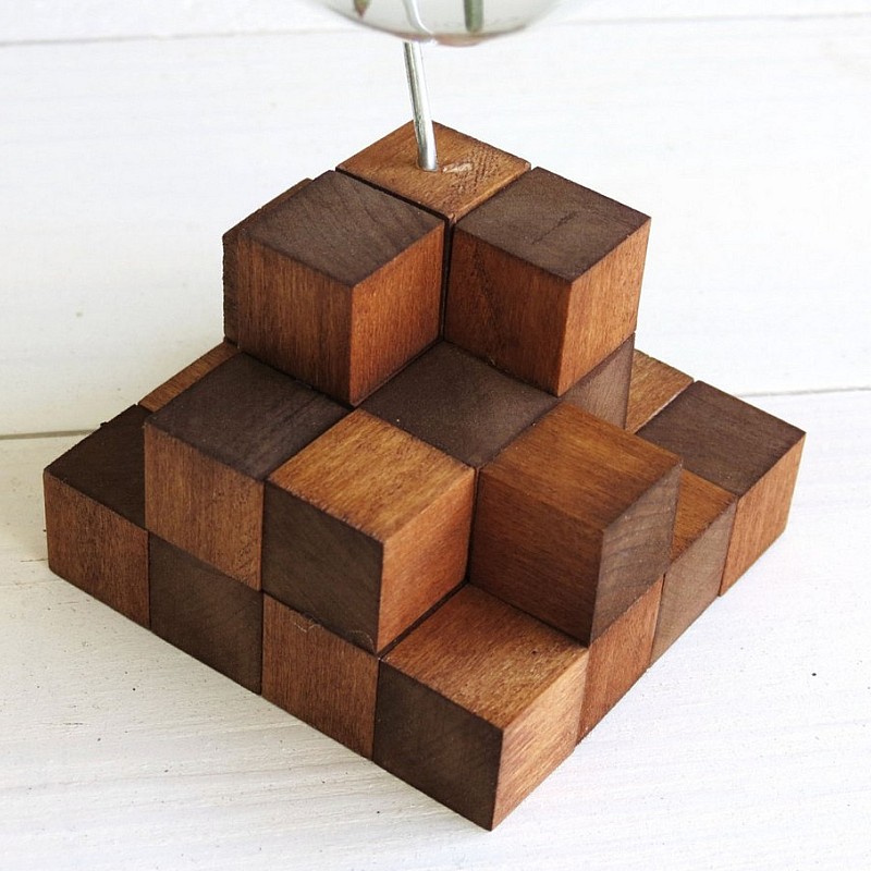 Kişiye Özel - Ahşap Square Tasarım Bulb Lamba Saksısı