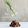 Kişiye Özel - Ahşap Square Tasarım Bulb Lamba Saksısı
