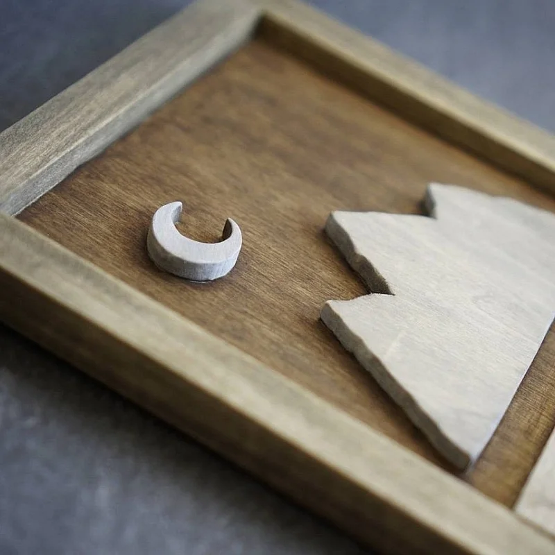 Kişiye Özel - Ahşap Tablo Dağ Manzaralı